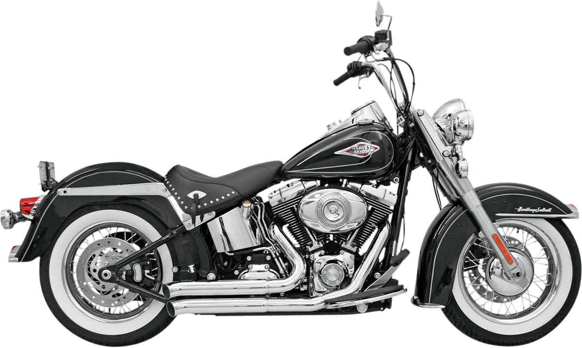 Bassani 2-2 Chrome FireSweep Exhaust for 86-17 Harley Softail FLSTF